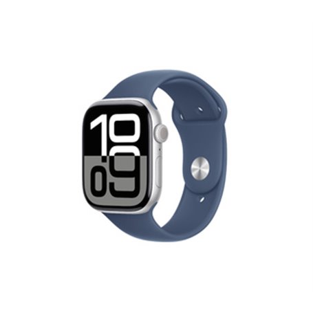 Apple Watch Series 10 OLED 46 mm Numérique 416 x 496 pixels Écran tactile 4G Argent Wifi GPS (satellite)