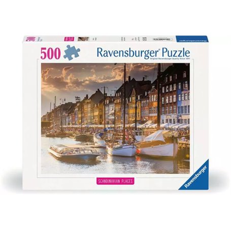 500p puzzle Couche de soleil a Copenhague
