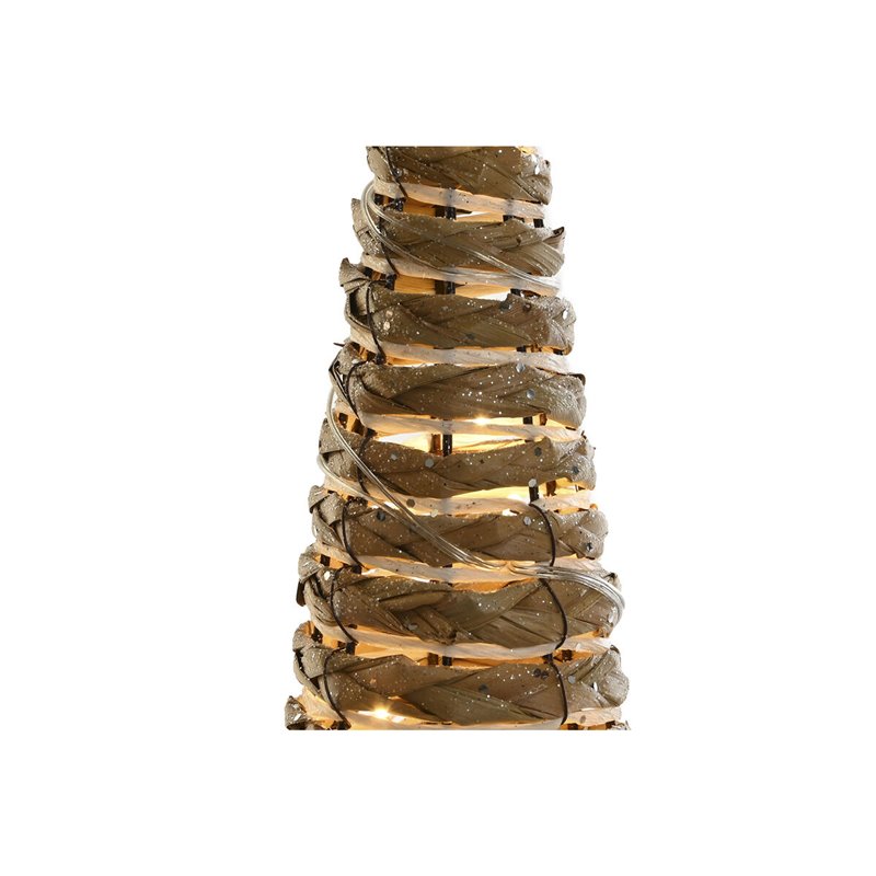 Image secondaire de Décorations de Noël DKD Home Decor Blanc Naturel 20 x 20 x 80 cm (3 Pièces)