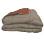 POYET MOTTE Couette Microfibre 400g/m² CALGARY - 140 x 200 cm - Gris galet et Marron gimgembre