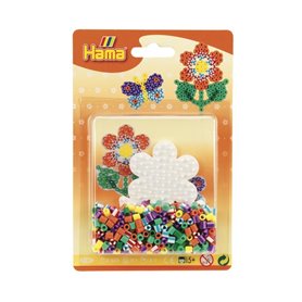 Perles a repasser petit modele  - fleurs bicolores Perles a repasser petit modele  - fleurs bicolores