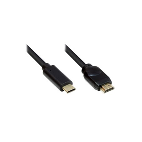 Alcasa GC-M0104 câble vidéo et adaptateur 10 m USB Type-C HDMI Type A (Standard) Noir