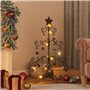 vidaXL Arbre de Noël en métal pour décoration noir 90 cm