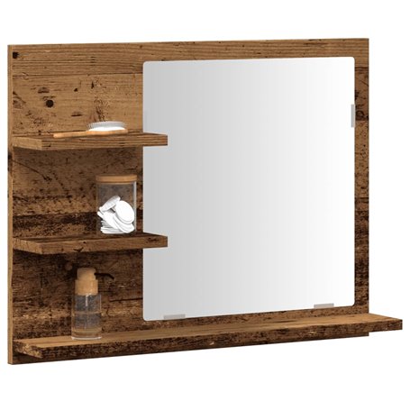 vidaXL Armoire à miroir salle de bain chêne artisanal 60x10