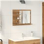 vidaXL Armoire à miroir salle de bain chêne artisanal 60x10,5x45 cm