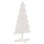 vidaXL Arbre de Noël en bois pour décoration blanc 120 cm pin massif