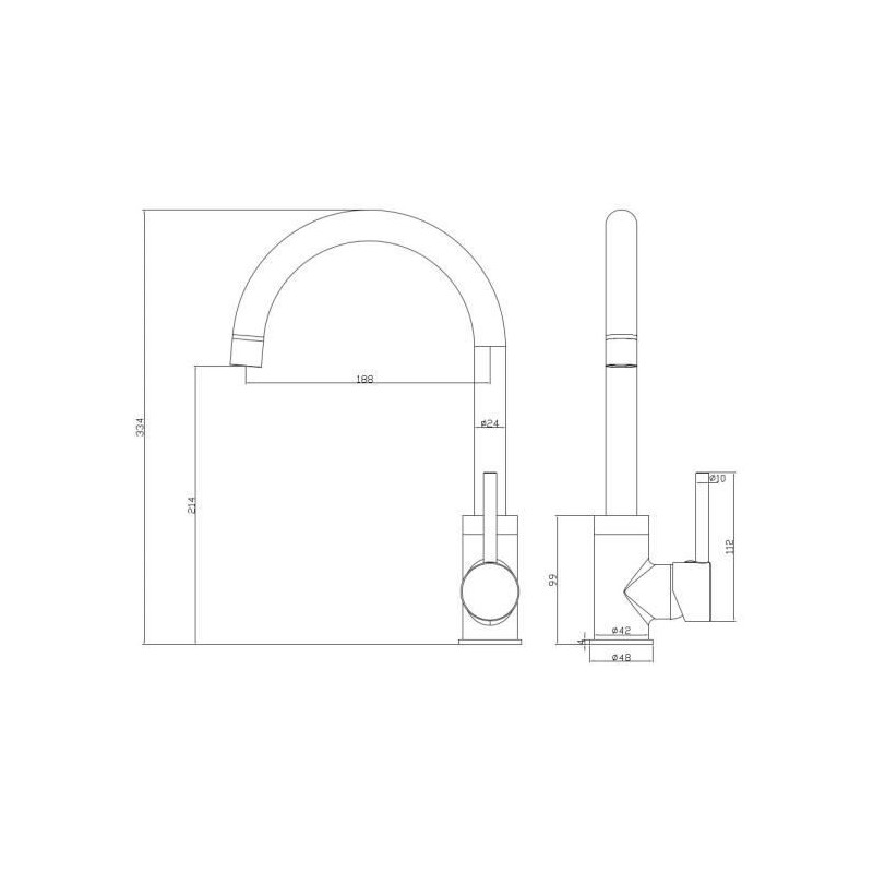 Image secondaire de Mitigeur Rousseau 4060435 Acier inoxydable Laiton