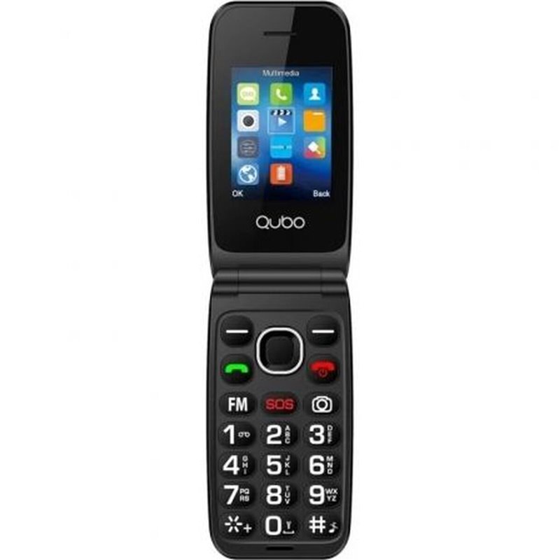 Téléphone portable pour personnes âgées Qubo NEO2NW BK SOS 2,4