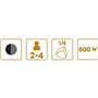 Appareil a raclette - LITTLE BALANCE - Savoyarde quart de meule - 600 W - 4 personnes - Design Meuuuh / Inox