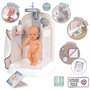 Baby Nurse - Douche - Cape de bain + pousse mousse - Douchette amovible et focntionnel - Pour poupons jusqu'a 40 cm