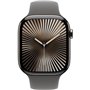 Apple Watch Series 10 GPS + Cellular - 46mm - Boîtier Natural Titanium - Bracelet Stone Grey Sport Band - S/M