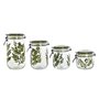 Set de 4 Boites Home ESPRIT Vert Verre Fer 1