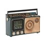 Horloge de table Home ESPRIT Doré Vert foncé Métal Radio 24 x 8 x 17 cm
