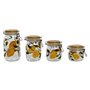 Set de 4 Boites Home ESPRIT Jaune Verre Fer 1