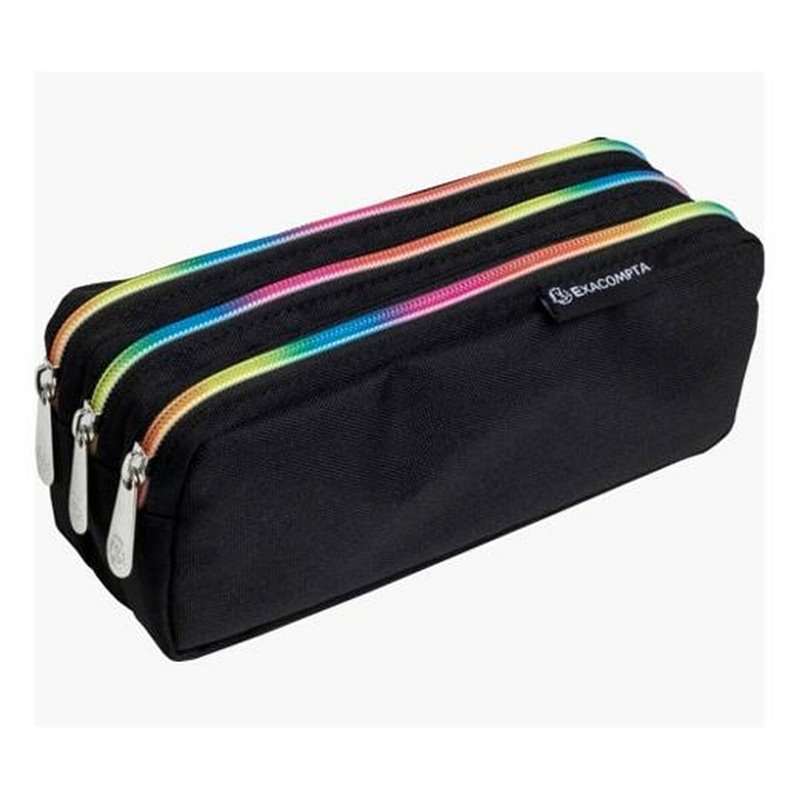 Image secondaire de Trousse d'écolier Exacompta Rainbow Noir 22,5 x 8 x 10 cm (6 Unités)