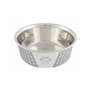 Mangeoire pour chiens Trixie Blanc Gris Silicone Acier inoxydable 750 ml