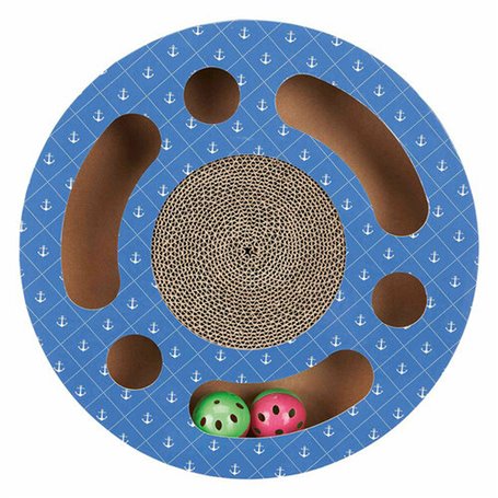 Grattoir pour Chats Trixie Bleu Carton Plastique Ø 33 cm