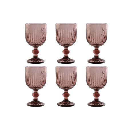 Set de Verres Home ESPRIT Rose Verre 8 x 8 x 14