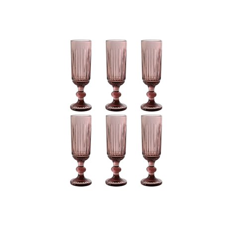 Set de Verres Home ESPRIT Rose Verre 6 x 6 x 18