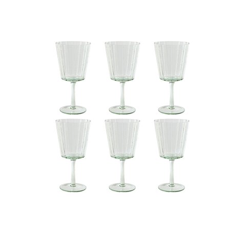 Set de Verres Home ESPRIT Vert Verre 9 x 9 x 17