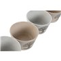 Bol Home ESPRIT Blanc Beige Grès 570 ml 13 x 13 x 8 cm (4 Unités)