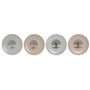 Assiette plate Home ESPRIT Blanc Beige Grès Traditionnel 20 x 20 x 2