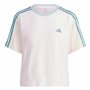 T-shirt à manches courtes femme Adidas 3S Cr Blanc