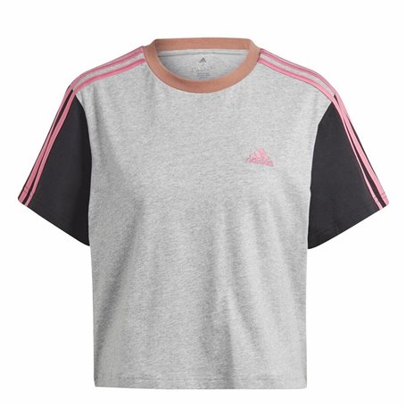 T-shirt à manches courtes femme Adidas 3S Cr Gris