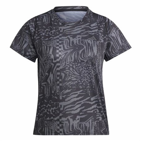 T-shirt à manches courtes femme Adidas Ri 3B Aop Noir