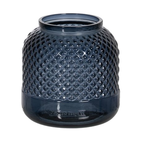 Vase Bleu verre recyclé 19 x 19 x 19 cm