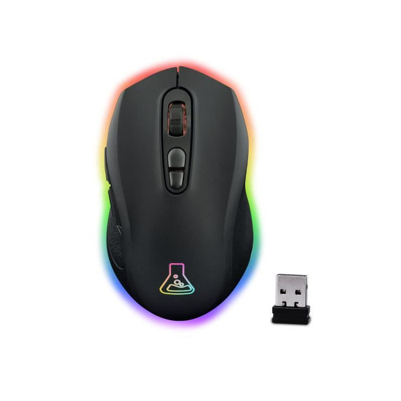 Souris The G-Lab Kult Neon Noir Jeux 2400 dpi