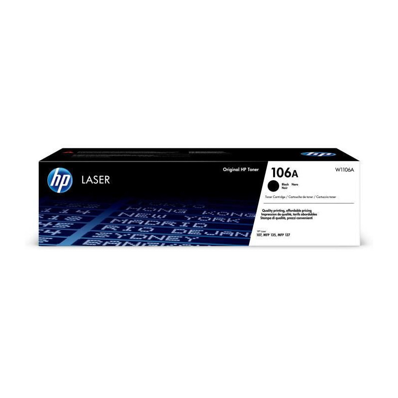 HP Cartouche de toner laser authentique 106A, noir