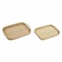 Jeux de plateaux DKD Home Decor Marron Rotin (51.5 x 36 x 7.5 cm) (44.5 x 31.5 x 6 cm) (2 pcs)