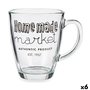 Tasse mug Market Transparent verre (320 ml) (6 Unités)