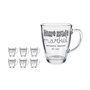 Tasse mug Market Transparent verre (320 ml) (6 Unités)