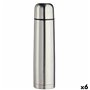 Thermos Argenté 1 L Acier inoxydable (6 Unités)