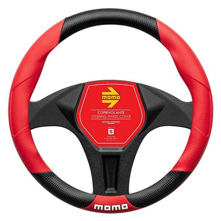 Housse pour volant MOMO MOMLSWC016BRS Noir/Rouge Ø 36 cm
