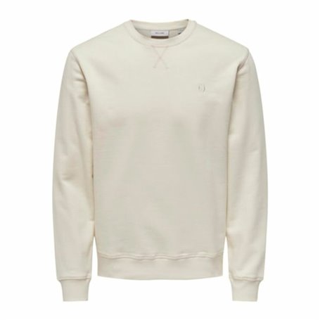 Sweat sans capuche homme Only & Sons Onsdan Unshed Reg Crew Neck Blanc