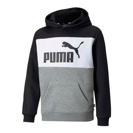 Sweat à capuche enfant Puma ESS+ Colorblock Hoodie Noir