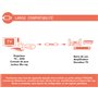 Câble audio Fibre optique Mâle / Mâle 1,2m Noir Force Power Lite