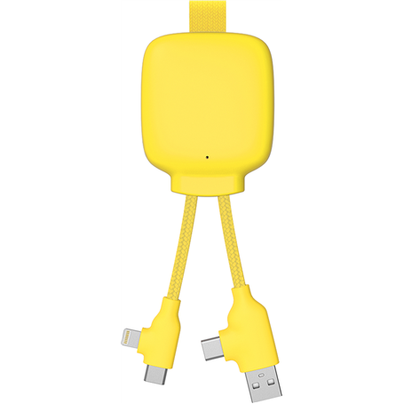 Powerbank 3000 mAh + Câble Multi GAMMA LITE Jaune - Ecoresponsable Xoopar