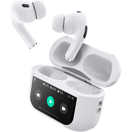 Ecouteurs True Wireless ANC avec écran tactile Play Touch Blanc - Garanti à vie Force Play