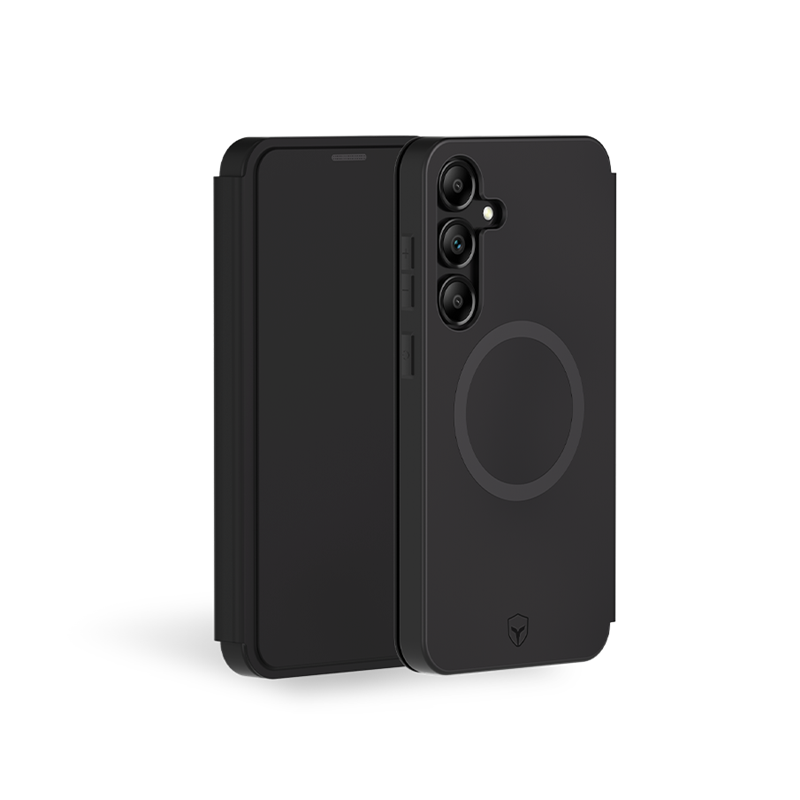 Folio renforcé Magnet Samsung Galaxy S25 2m Noir + Garantie à vie Force Case