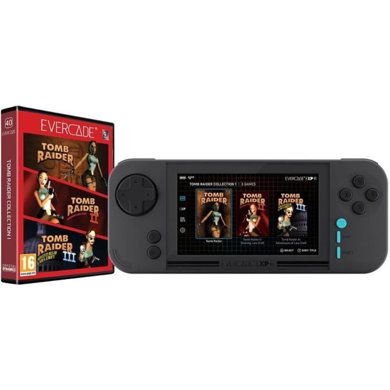 Image secondaire de Pack Console rétrogaming - Evercade EXP-R Tomb Raider 1-2-3