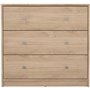 Commode OREGON 3 Tiroirs - Décor chene - L 72 x P 30 x H 68 cm