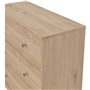 Commode OREGON 3 Tiroirs - Décor chene - L 72 x P 30 x H 68 cm