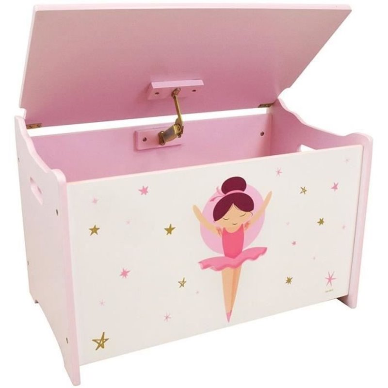 Image secondaire de Coffret a jouets en bois - Danseuse Ballerine - FUN HOUSE - H.40 x L.58 x P.36 cm