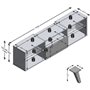 Meubles TV/Hifi Lowboard  - Décor noir - L153,5 x H52 x P31,5 cm - Fabriqué en Allemagne