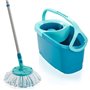 Set balai serpillere seau essoreur Clean Twist Disc Mop Ergo 52101 Leifheit, tete serpilliere a franges, nettoyeur sol sans effo