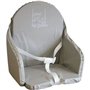 LOOPING Coussin Chaise Haute Bébé | PVC Imperméable, Sangles, Fabriqué en France | Gris
